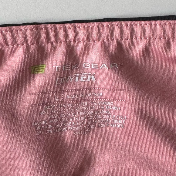 Tek Gear Black and Pink Crop Athletic Leggings Large - Picture 3 of 4